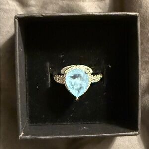 Bomb Party Dune Dreams Sky Blue Topaz on Rhodium plating size 8